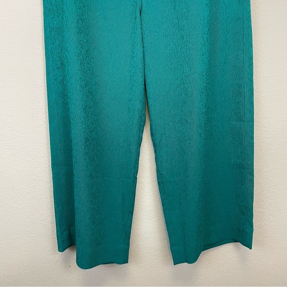 Athleta Teal Echo Wide Leg Cropped Pull On Sporty Pants Size 14 NWT - Picture 6 of 10